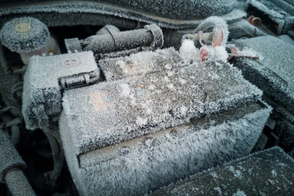 batterie de voiture gelée
