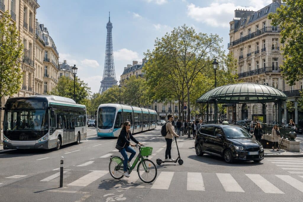 modes de transports parisiens